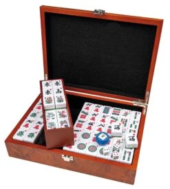 Philos Mah-Jong - Coffret Bois - Effet Loupe