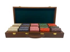 Mallette De 500 Jetons - Bois Avec Racks - Sunshine - 14,5 Gr