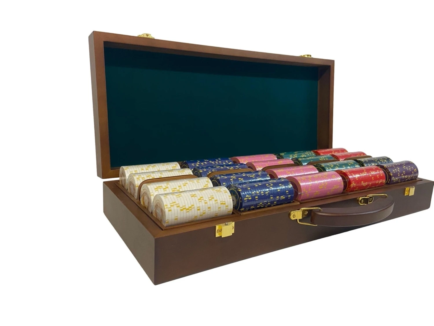 Mallette De 500 Jetons - Bois Avec Racks - Sunshine - 14,5 Gr 4 Mallette De 500 Jetons - Bois Avec Racks - Sunshine - 14,5 Gr – Image 2