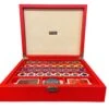Mallette De Poker En Cuir Grainé - Rouge -Périphériques De Jeu mallette de poker en cuir graine rouge coffret de poker de luxe 478714