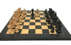 Pièces D'échecs Noires + Boîte De Rangement -Périphériques De Jeu pack pieces dechecs noires boite de rangement jeu dechecs pieces dechecs classiques 550389