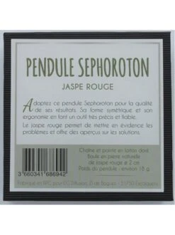 Pendule Sephoroton - Jaspe Rouge -Périphériques De Jeu pendule sephoroton jaspe rouge pendule divinatoire cadeau bel objet 294084