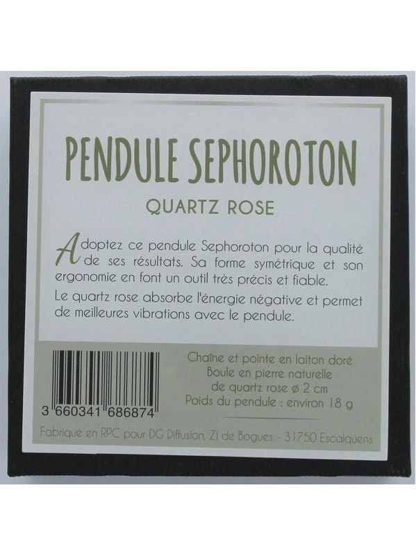 Pendule Sephoroton - Quartz Rose 4 Pendule Sephoroton - Quartz Rose – Image 2