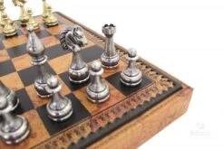 Pièces D'échecs En Métal - Flowered - Fait à La Main -Périphériques De Jeu pieces dechecs en metal flowered fait a la main jeu dechecs pieces dechecs classiques et decoratives 431082