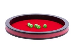 Piste Bois Noir / Cuir - Rouge