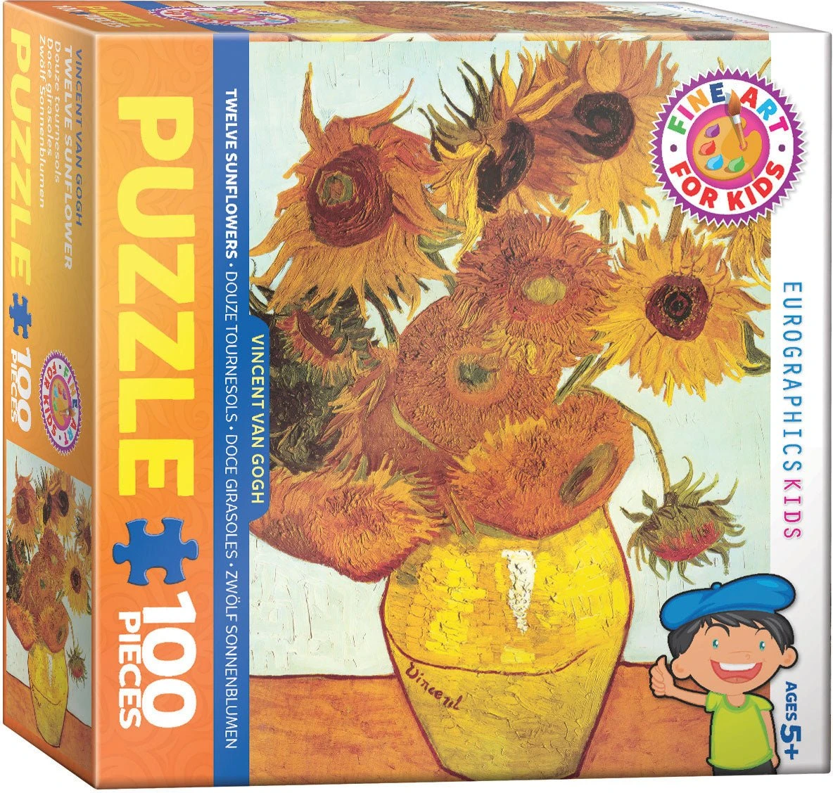 Puzzle Eurographics - 100 P - Douze Tournesols - Vincent Van Gogh 4 Puzzle Eurographics - 100 P - Douze Tournesols - Vincent Van Gogh – Image 2