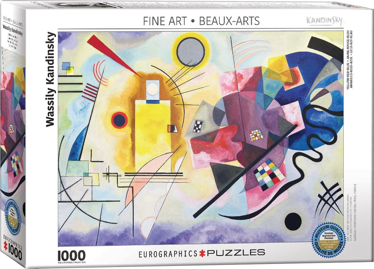 Puzzle Eurographics - 1000 P - Jaune Rouge Bleu - Kandinsky 3 Puzzle Eurographics - 1000 P - Jaune Rouge Bleu - Kandinsky