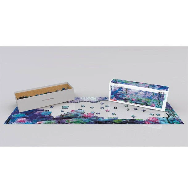 Puzzle Eurographics - 1000 P - Panoramique-Les Nymphéas -Claude Monet 4 Puzzle Eurographics - 1000 P - Panoramique-Les Nymphéas -Claude Monet – Image 2