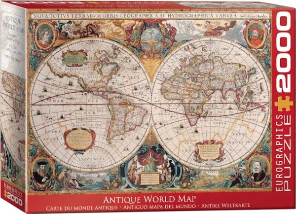 Puzzle Eurographics - 2000 P - Carte De Monde Antique 3 Puzzle Eurographics - 2000 P - Carte De Monde Antique