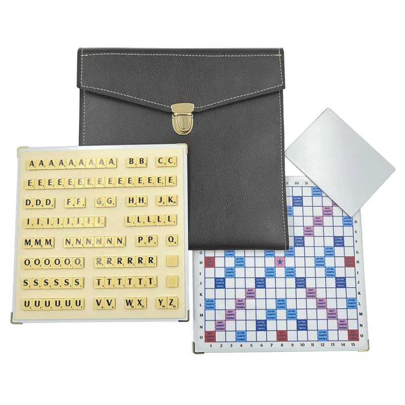 Scrabble Cuir Vegan - Magnétique - Marron 3 Scrabble Cuir Vegan - Magnétique - Marron