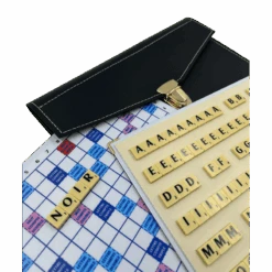 Scrabble Cuir Vegan - Magnétique - Noir -Périphériques De Jeu scrabble cuir vegan magnetique noir jeux de lettres et de chiffres cadeau bel objet 756469