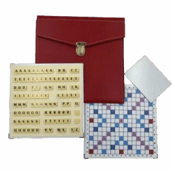 Scrabble Cuir Vegan - Magnétique - Rouge