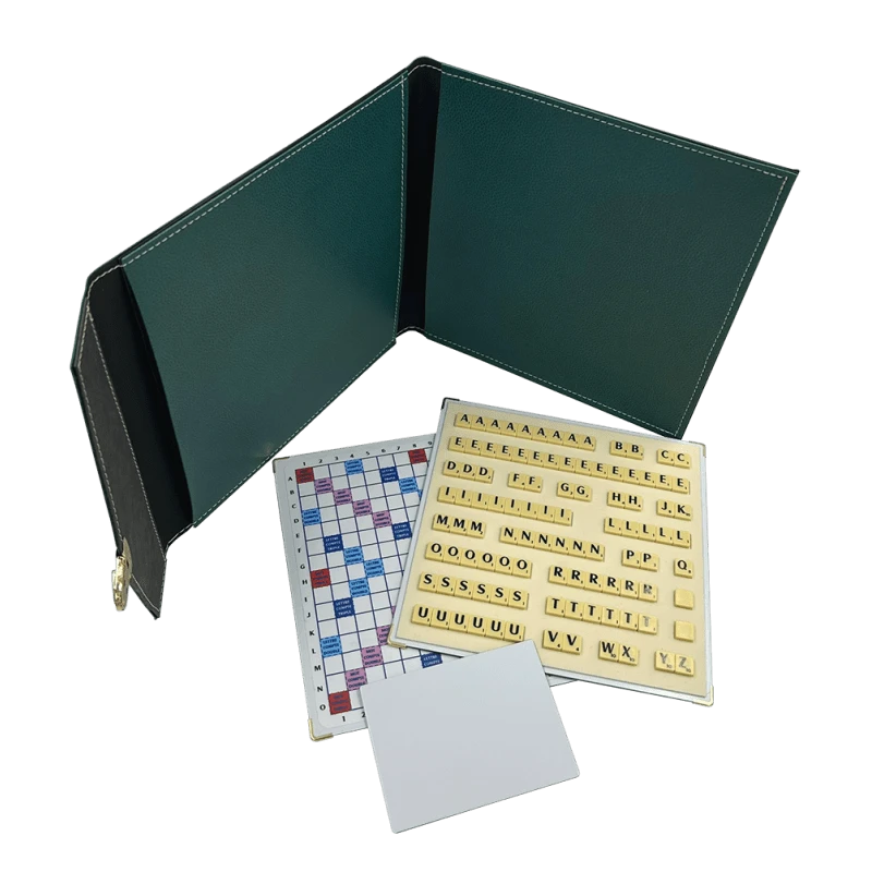 Scrabble Cuir Vegan - Magnétique - Vert 4 Scrabble Cuir Vegan - Magnétique - Vert – Image 2