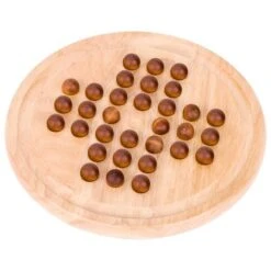 HOT Solitaire Bois Naturel Billes Bois