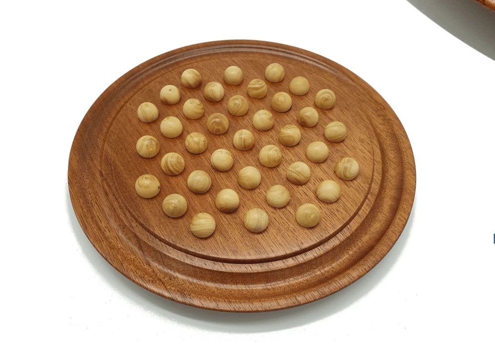 Solitaire Rond - Billes En Buis 3 Solitaire Rond - Billes En Buis